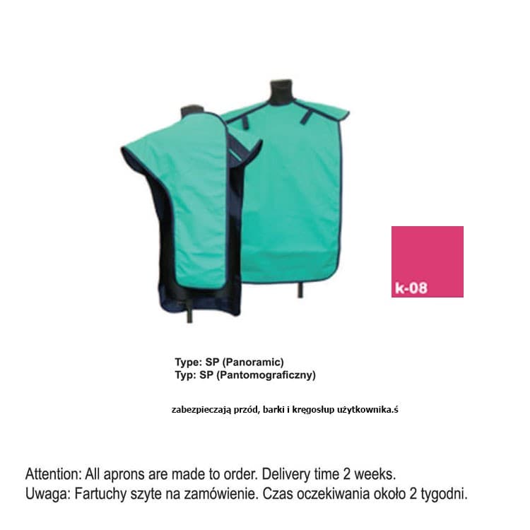 X-Ray Apron type SP-Panoramic heavy 0.35mm Pb, 50x80mm – oficiali Falcon Medical produkto nuotrauka