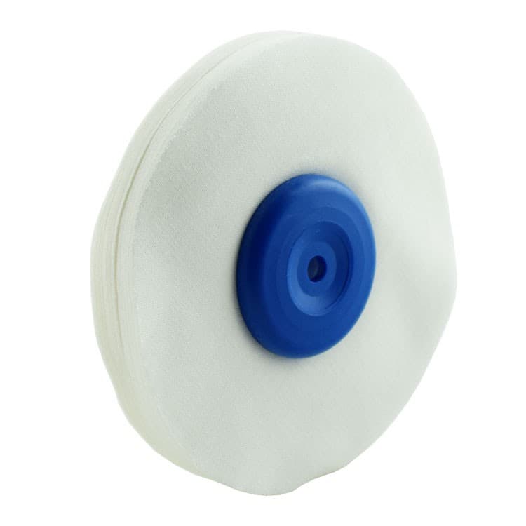 Polishing mop Ø105x40mm x 40 folds pure white poplin calico – oficiali Falcon Medical produkto nuotrauka