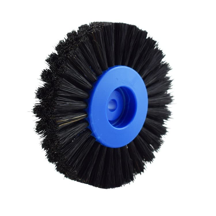 Lathe brush extra stiff black bristle, straight 4 rows Ø40mm x 80mm – oficiali Falcon Medical produkto nuotrauka