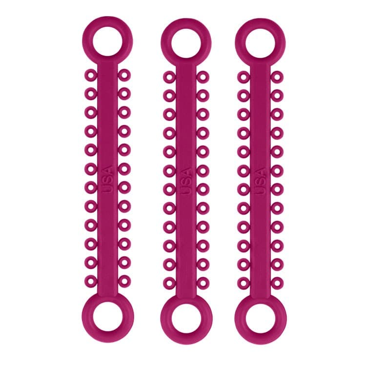 ElastoMax ligatures, latex free, fuchsia (1008 ligatures) – oficiali Falcon Medical produkto nuotrauka