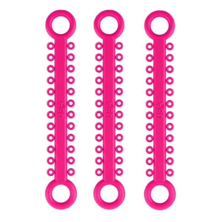 ElastoMax ligatures, latex free, flourescent pink (1008 ligatures) – oficiali Falcon Medical produkto nuotrauka