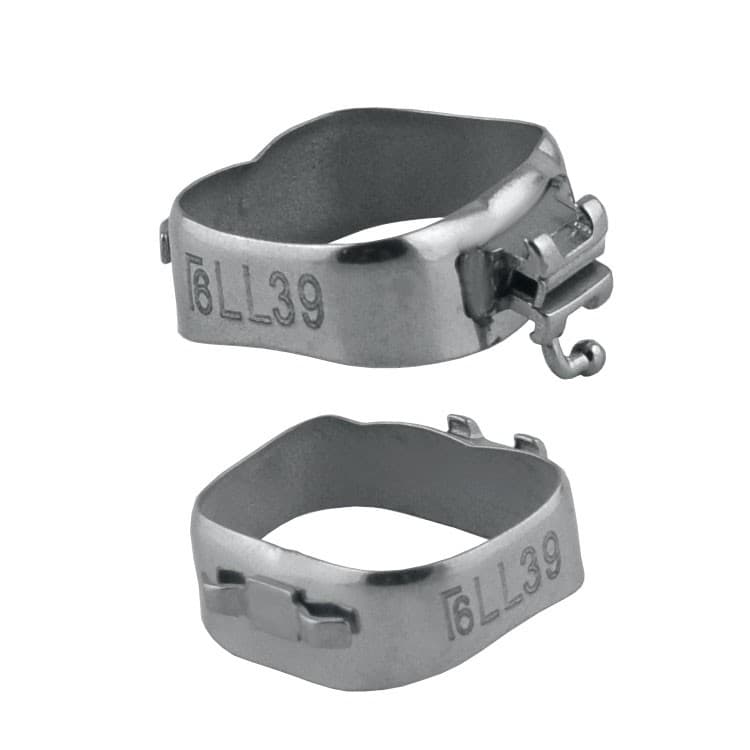 Sure-Fit Pre-Welded molar band + single convertible buccal tube .022″ + lingual cleat, lower right – oficiali Falcon Medical produkto nuotrauka