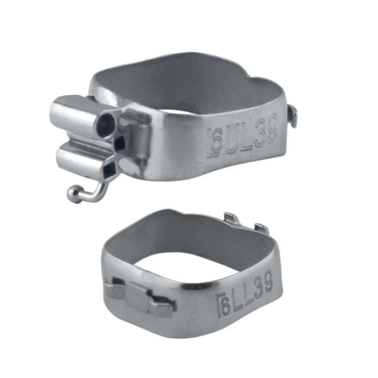 Sure-Fit Pre-Welded molar band + triple convertible buccal tube .022″ + lingual cleat, upper right – oficiali Falcon Medical produkto nuotrauka