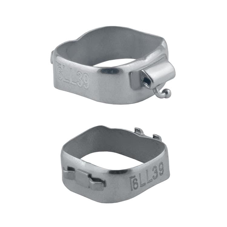 Sure-Fit Pre-Welded molar band + single non-convertible buccal tube .022″ + lingual cleat, lower right – oficiali Falcon Medical produkto nuotrauka