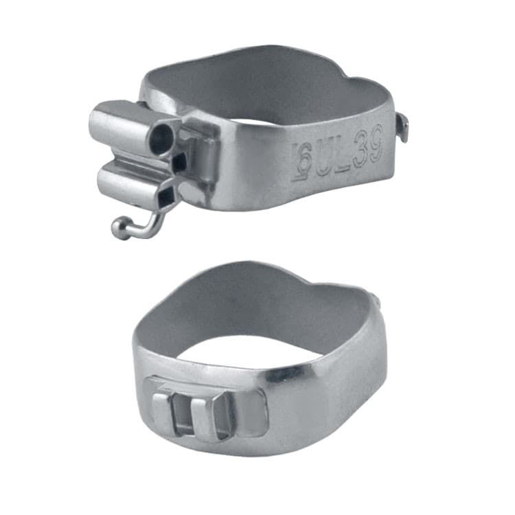 Sure-Fit Pre-Welded molar band + triple convertible buccal tube .022″ + lingual sheath, upper right – oficiali Falcon Medical produkto nuotrauka