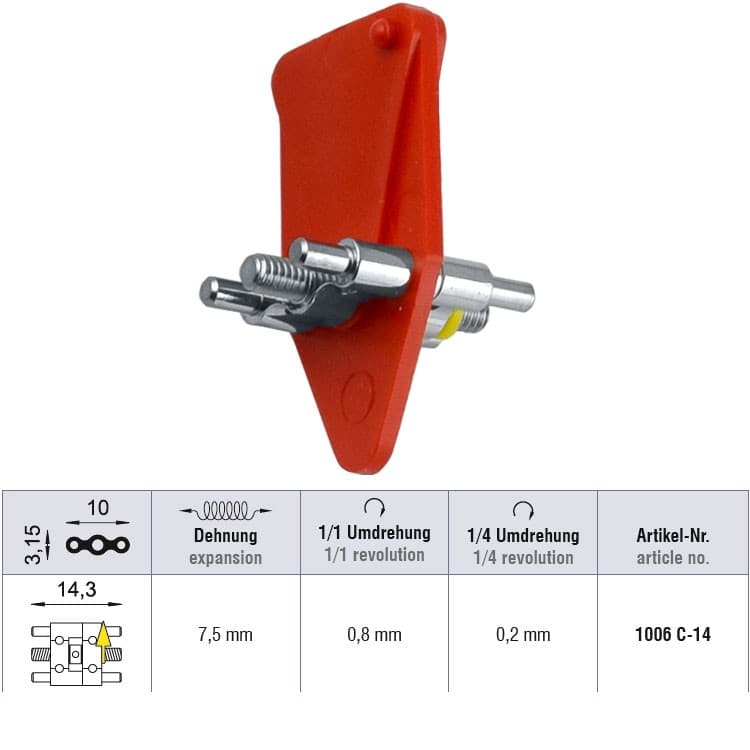 Standard expansion screw maxillary 10 x 5 mm – oficiali Falcon Medical produkto nuotrauka