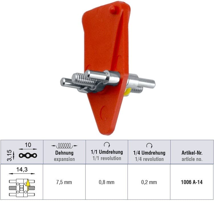 Standard expansion screw maxillary 14.3 x 7.5 mm – oficiali Falcon Medical produkto nuotrauka