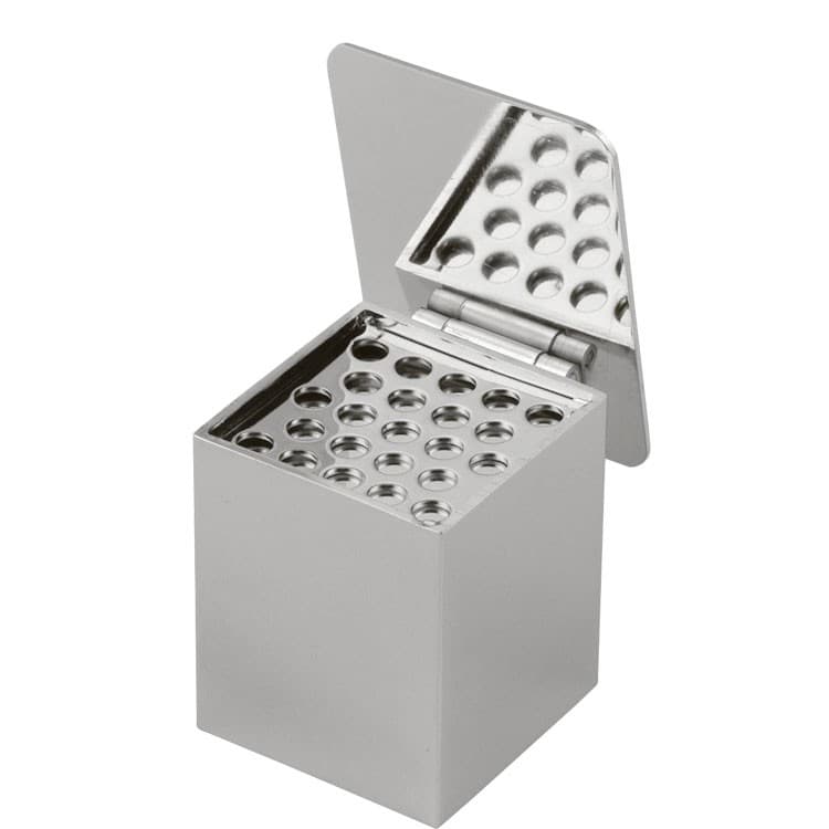 Cotton pellet dispenser stainless steel 40x40x50mm – oficiali Falcon Medical produkto nuotrauka