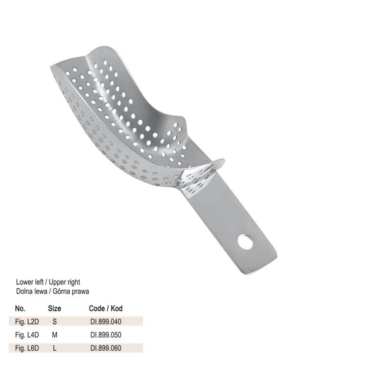 Impression tray partial without rim upper right / lower left fig. L6D – oficiali Falcon Medical produkto nuotrauka