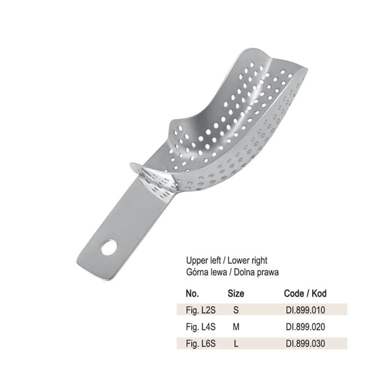 Impression tray partial without rim upper left / lower right fig. L2S – oficiali Falcon Medical produkto nuotrauka