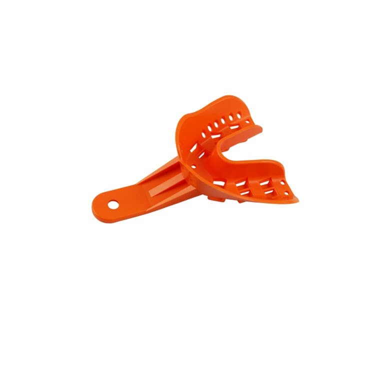 Disposable Orthodontic impression tray lower fig. B4 size S (orange) 10 pieces – oficiali Falcon Medical produkto nuotrauka