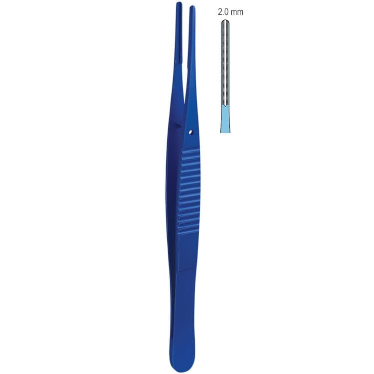 Titanium De Bakey atraumatic forceps 2mm 150mm – oficiali Falcon Medical produkto nuotrauka