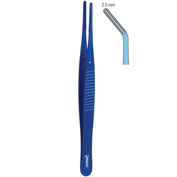Titanium De Bakey atraumatic forceps 2.5mm 150mm – oficiali Falcon Medical produkto nuotrauka