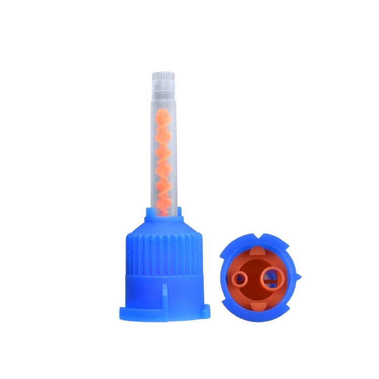 DENTALINE Mixing tips dark blue/ orange 38mm, 4:1 Ratio (Pack of 50 pieces) – oficiali Falcon Medical produkto nuotrauka