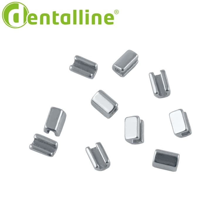 Crimpable split stops for round, rectangle and square wires (10 pieces) – oficiali Falcon Medical produkto nuotrauka