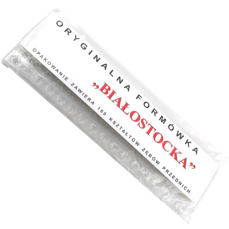 Białostocka polyester tooth forms front (1-3) 160 pcs – oficiali Falcon Medical produkto nuotrauka