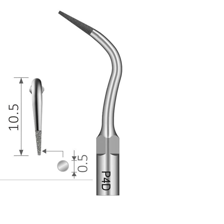 Ultrasonic periodontal tip diamond coated fig. P4D (N-S Type) – oficiali Falcon Medical produkto nuotrauka