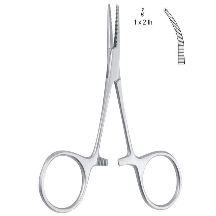 Forceps artery Hartmann 1x2th curved 100mm – oficiali Falcon Medical produkto nuotrauka