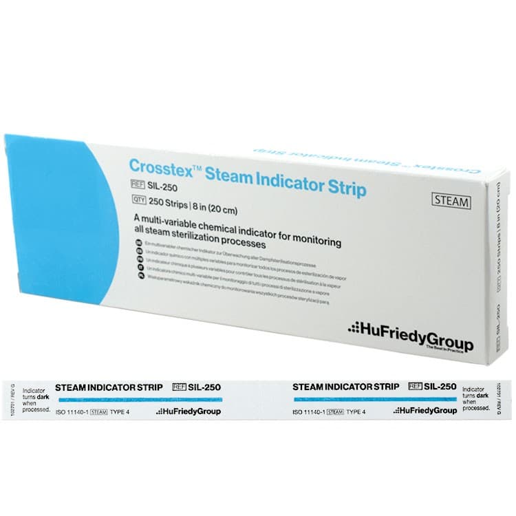 Steam sterilization indicator strips (Pack of 250 pieces) – oficiali Falcon Medical produkto nuotrauka