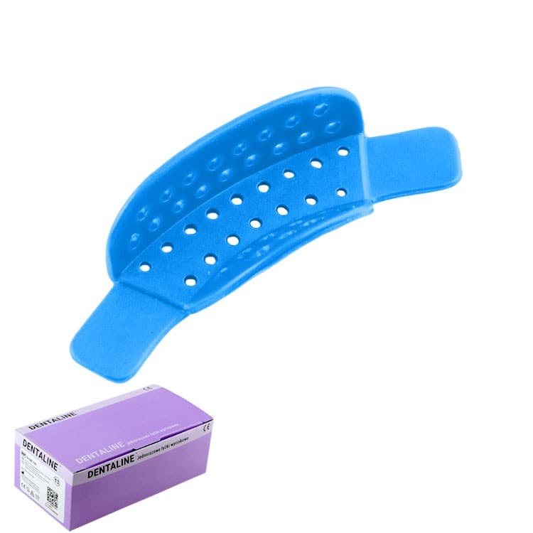 DENTALINE Disposable impression trays sky blue, partial anterior fig. 20 (Pack of 25 pieces) – oficiali Falcon Medical produkto nuotrauka