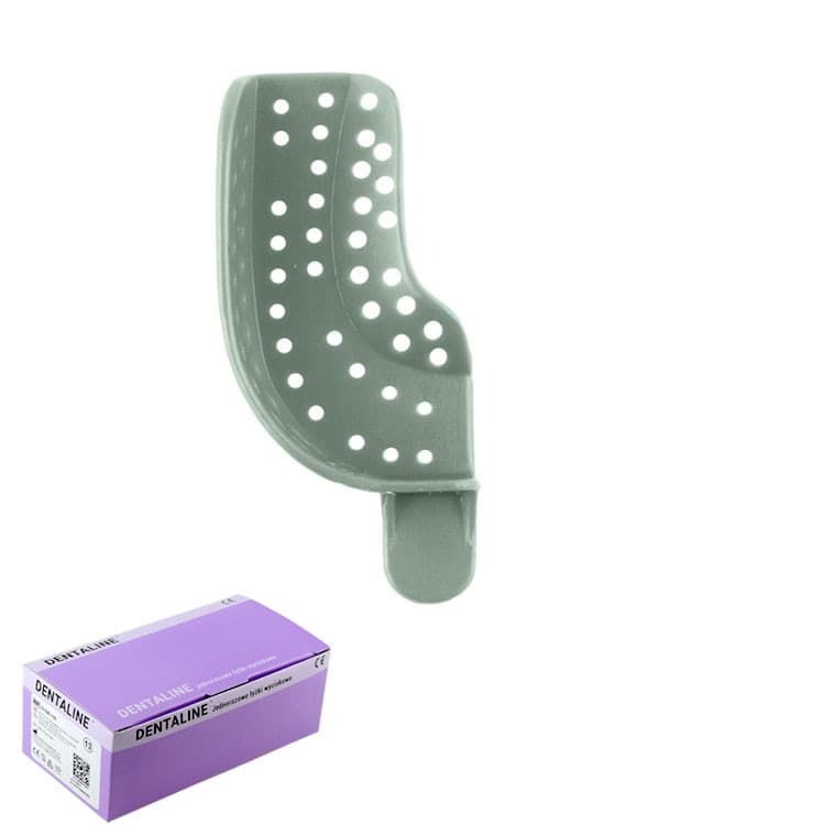 DENTALINE Disposable impression trays olive, partial upper left / lower right fig. 22 (Pack of 25 pieces) – oficiali Falcon Medical produkto nuotrauka