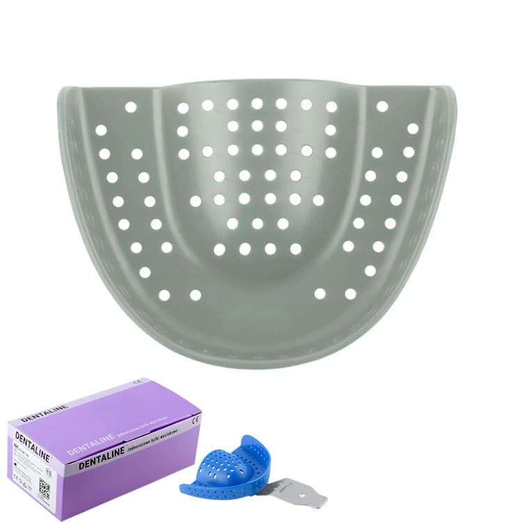DENTALINE Disposable impression trays olive, regular upper size L fig. 11 (Pack of 25 pieces) – oficiali Falcon Medical produkto nuotrauka