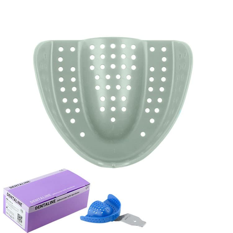 DENTALINE Disposable impression trays olive, orthodontic upper size L fig. 15 (Pack of 25 pieces) – oficiali Falcon Medical produkto nuotrauka