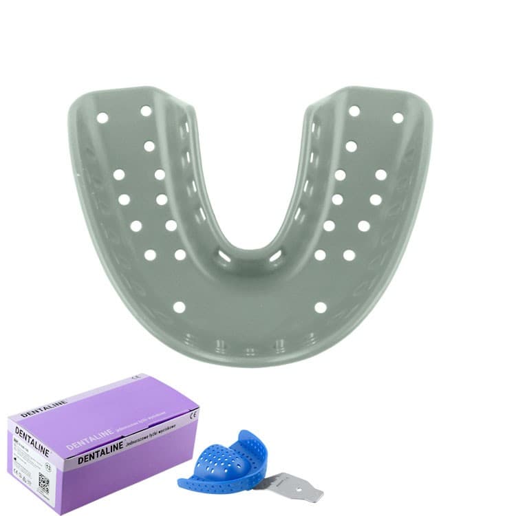 DENTALINE Disposable impression trays olive, orthodontic lower size L fig. 16 (Pack of 25 pieces) – oficiali Falcon Medical produkto nuotrauka