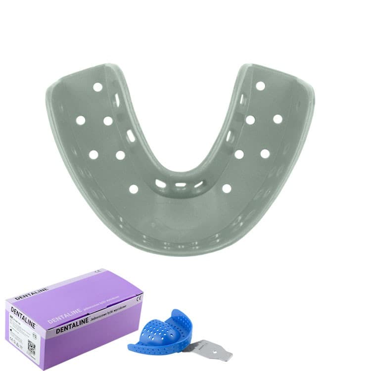 DENTALINE Disposable impression trays olive, orthodontic lower size M fig. 18 (Pack of 25 pieces) – oficiali Falcon Medical produkto nuotrauka