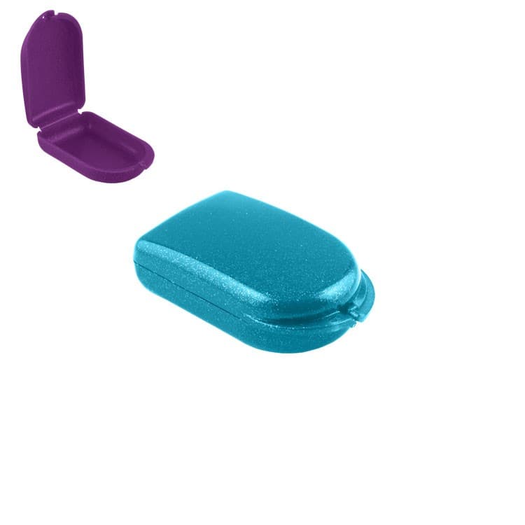 Slim-Line Retainer cases sparkle cool mint, 25 x 50 x 85mm (Pack of 10 pieces) – oficiali Falcon Medical produkto nuotrauka