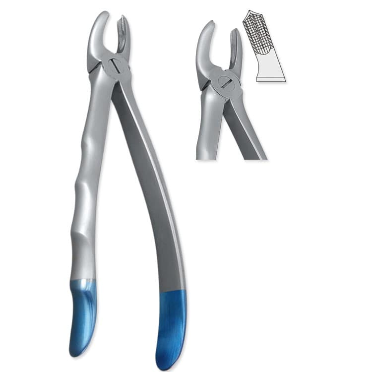 Titanium Extracting forceps with anatomical handle fig. 17 – oficiali Falcon Medical produkto nuotrauka
