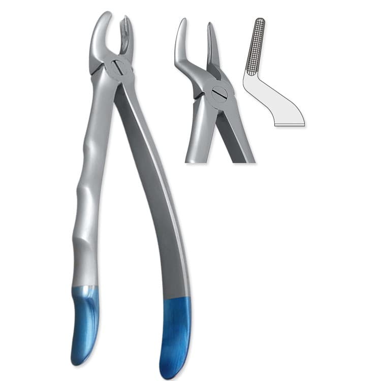 Titanium Extracting forceps with anatomical handle fig. 51A – oficiali Falcon Medical produkto nuotrauka