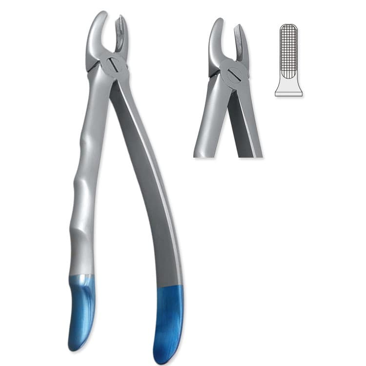 Titanium Extracting forceps with anatomical handle fig. 1 – oficiali Falcon Medical produkto nuotrauka