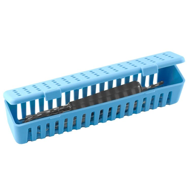 Cassette tray plastic autoclavable blue 205 x 50 x 45 mm – oficiali Falcon Medical produkto nuotrauka