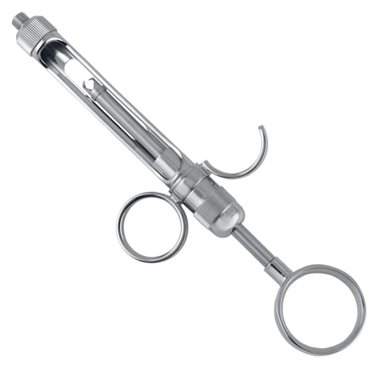 Brass Series Syringe manual aspirating 2-ring 1.8ml. metric – oficiali Falcon Medical produkto nuotrauka