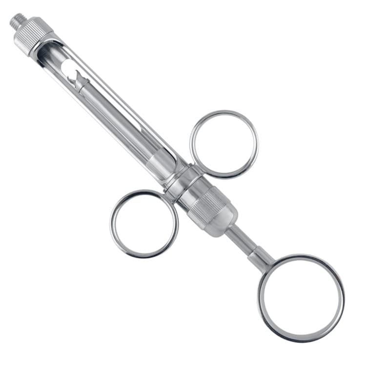 Brass Series Syringe manual aspirating 3-ring 1.8ml. metric – oficiali Falcon Medical produkto nuotrauka