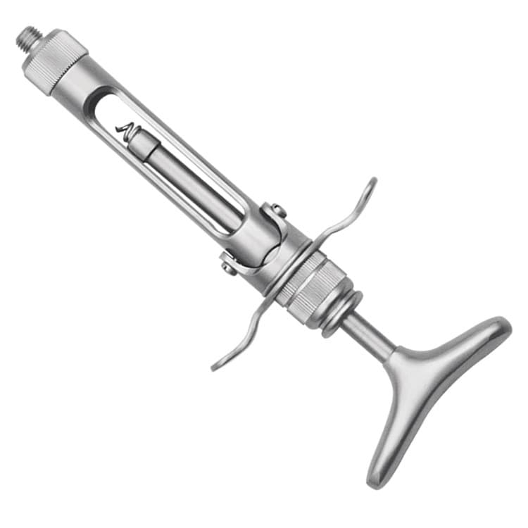 SS-2000 Syringe manual aspirating breech loading with T-handle 1.8ml. metric – oficiali Falcon Medical produkto nuotrauka