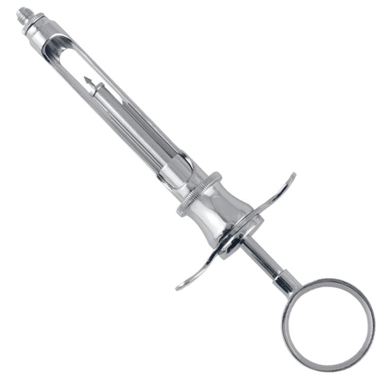 Brass Series Syringe manual aspirating type C 1.8ml. metric – oficiali Falcon Medical produkto nuotrauka