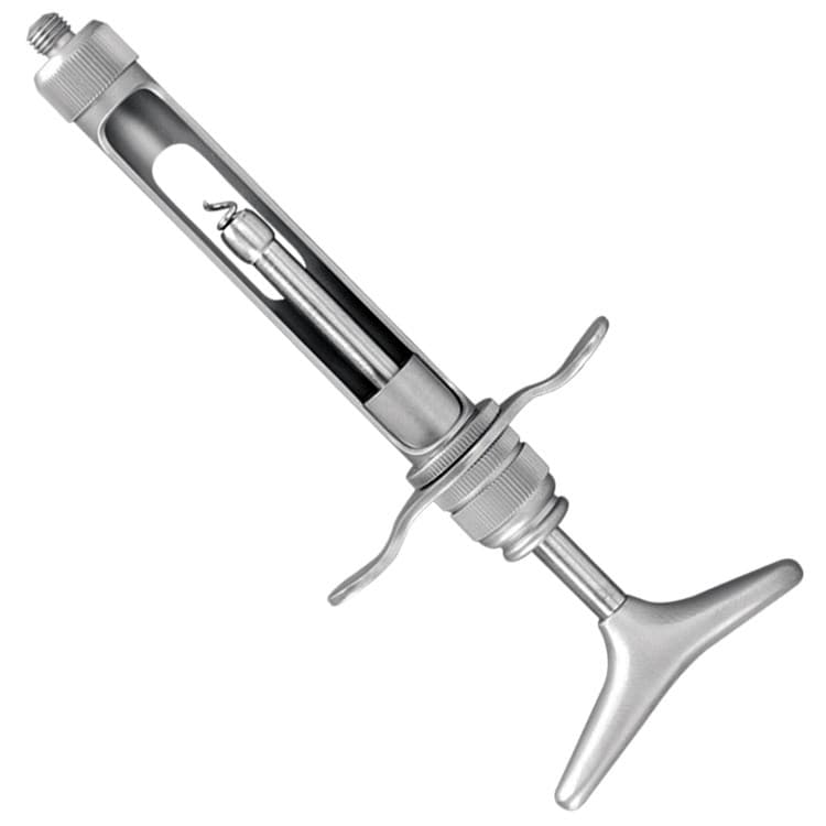 SS-2000 Syringe manual aspirating T-handle 1.8ml. metric – oficiali Falcon Medical produkto nuotrauka