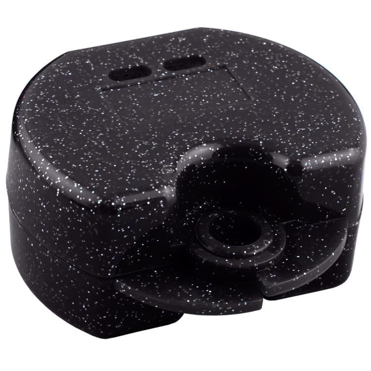 Retainer cases Euro maxi sparkle black, 38 x 76 x 64mm (Pack of 10 pieces) – oficiali Falcon Medical produkto nuotrauka