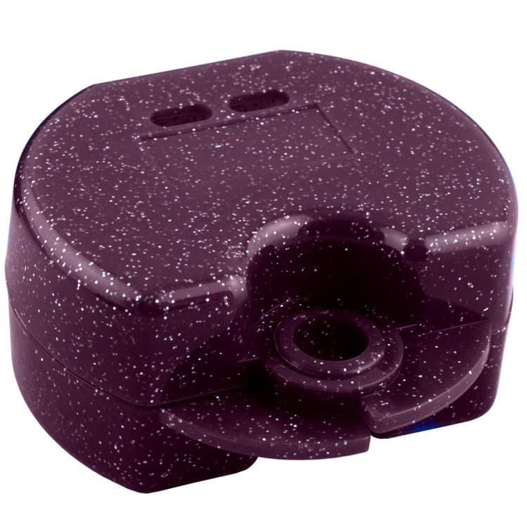 Retainer cases Euro maxi sparkle purple, 38 x 76 x 64mm (Pack of 10 pieces) – oficiali Falcon Medical produkto nuotrauka