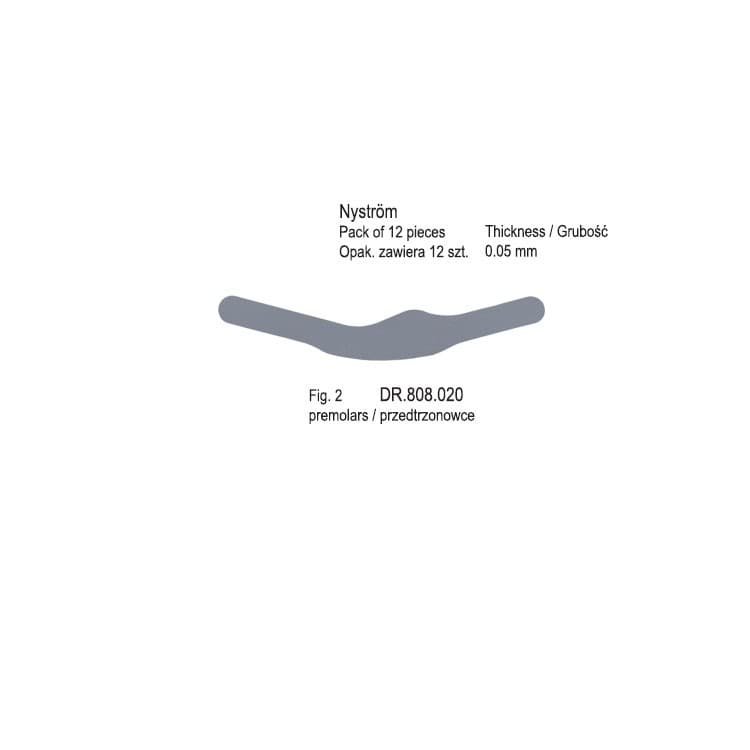 Matrix Bands Nyström fig.2 (Pack of 12 pieces) – oficiali Falcon Medical produkto nuotrauka