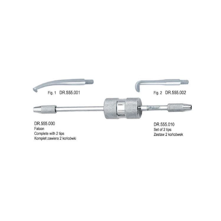 Manual crown remover double ended, complete set – oficiali Falcon Medical produkto nuotrauka