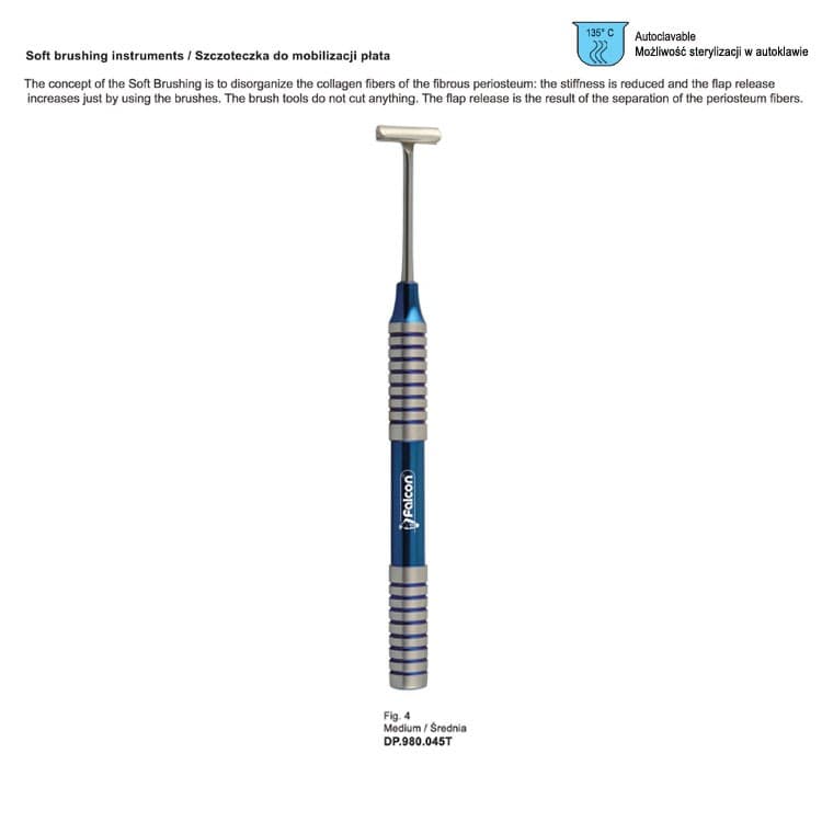 Classic-Lite soft brush medium fig. 4 – oficiali Falcon Medical produkto nuotrauka
