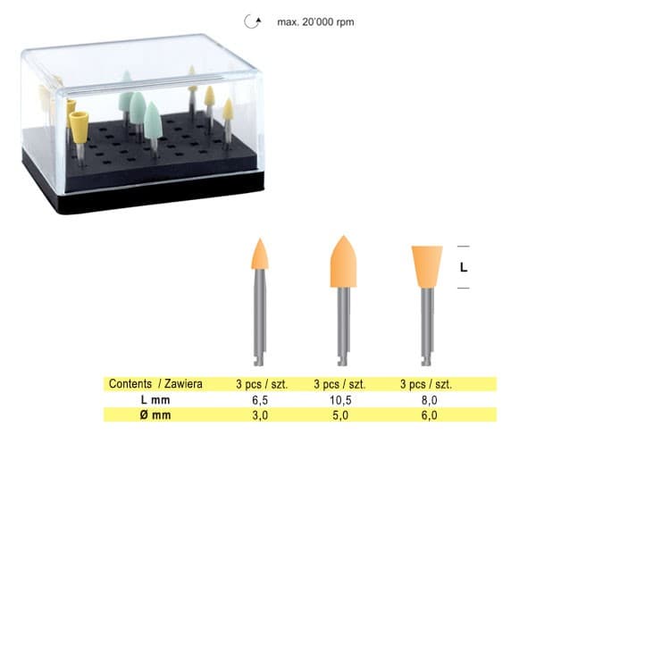 Adhesive remover set I + Universal bur stand for 35 burs black – oficiali Falcon Medical produkto nuotrauka