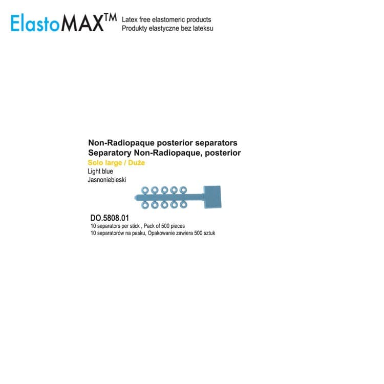 ElastoMax non-radioopaque separators regular (Pack of 500 pieces) – oficiali Falcon Medical produkto nuotrauka