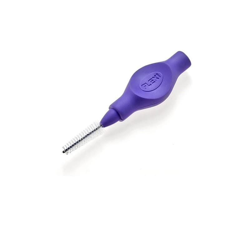 Tandex Flexi interdental brush with flexible ellipse handle x-fine tapered 3 – 5 mm lilac – oficiali Falcon Medical produkto nuotrauka