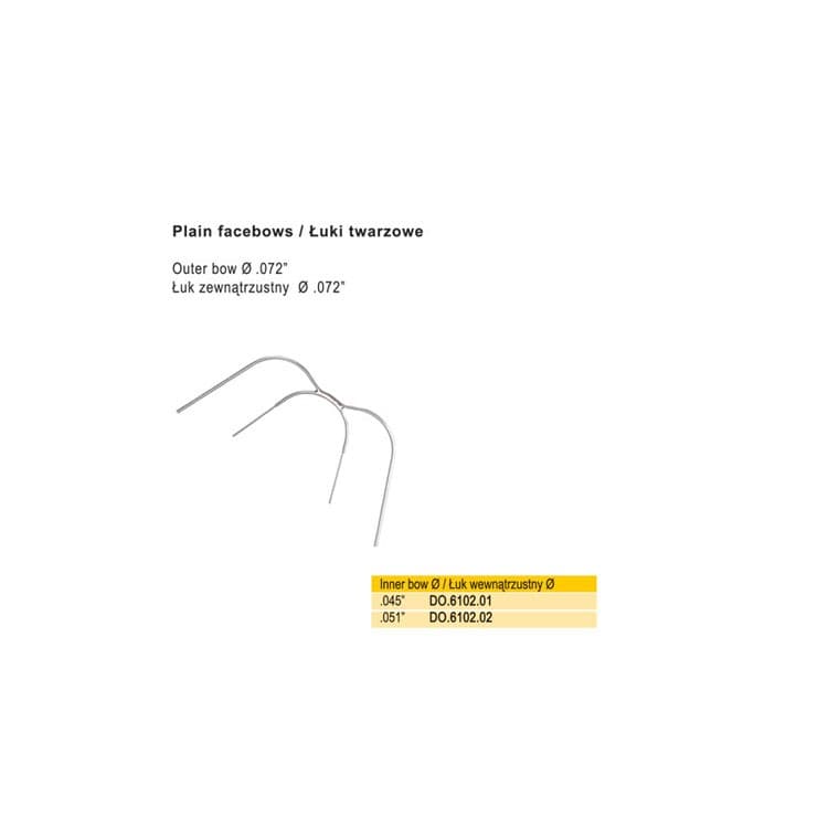 Facebow plain .045″ – oficiali Falcon Medical produkto nuotrauka