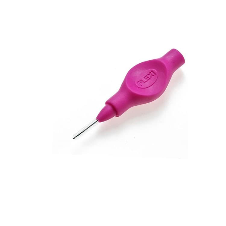 Tandex Flexi interdental brush with flexible ellipse handle micro fine 2.5 mm coral – oficiali Falcon Medical produkto nuotrauka