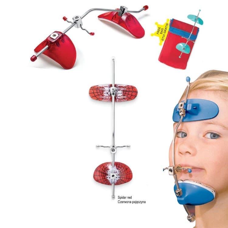 Comfi-Max fully adjustable facemask spider red – oficiali Falcon Medical produkto nuotrauka